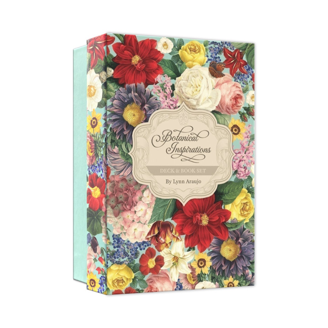 植物花草啟發牌卡｜Botanical Inspirations Deck Book Set｜44張,愛的連結與絮語，從歷史、神話、傳說中，精選鼓舞人心的肯定句和說明,贈中文翻譯