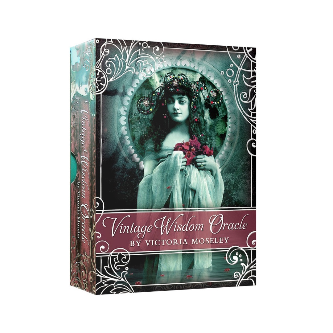 懷舊智慧神諭卡｜Vintage Wisdom Oracle｜52張,法國傳統明信片及復古褐色調並鑲有精美花邊,贈中文翻譯