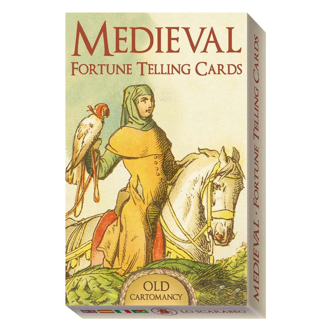 中世紀占卜卡｜Loscarabeo Medieval Fortune Telling Cards｜36張,浪漫、狩獵、貿易、戰爭——為占卜提供更廣泛的含義和解釋,贈中文翻譯