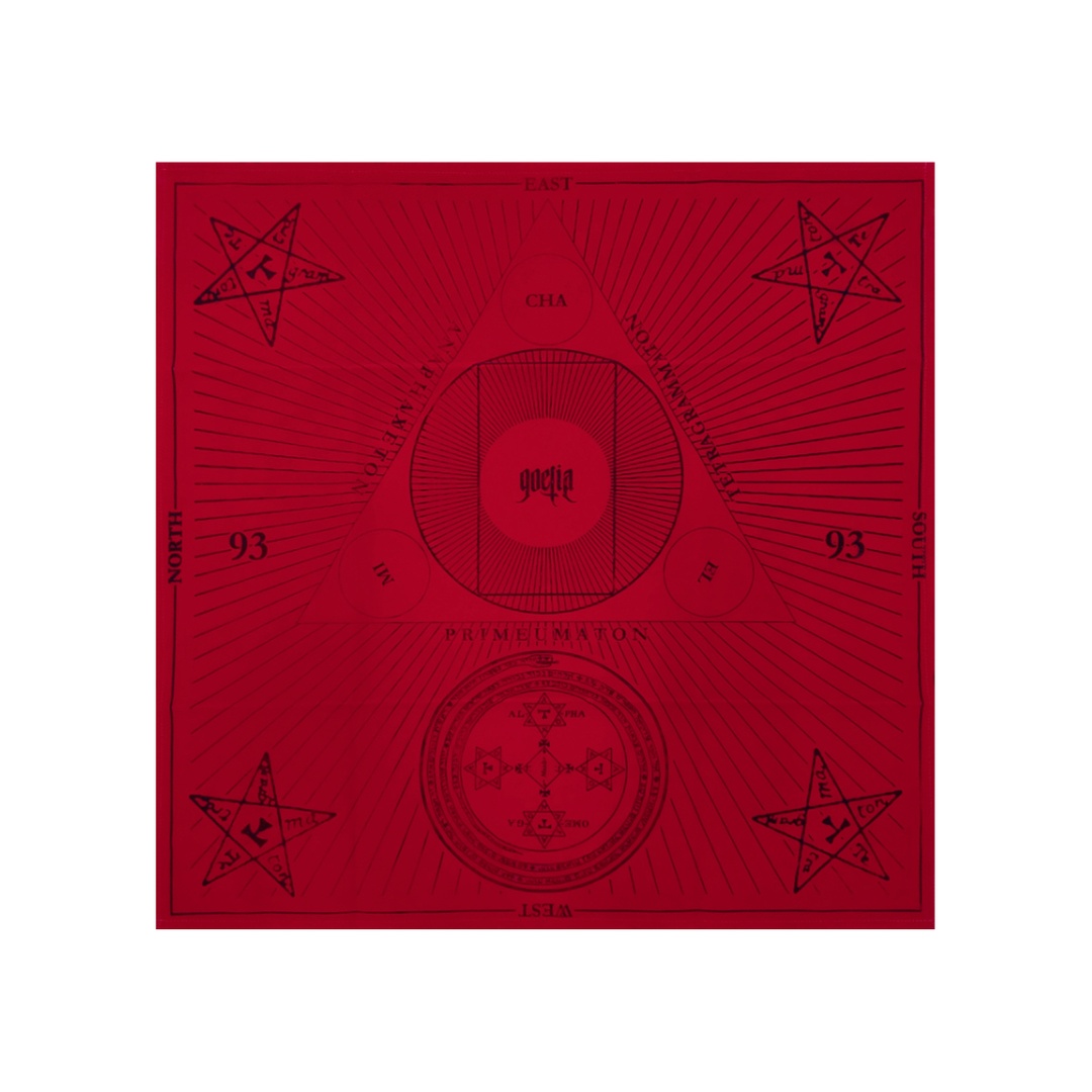 所羅門七十二柱魔神桌巾｜Goetia Cloth Tarot Mat｜聖甲蟲桌布