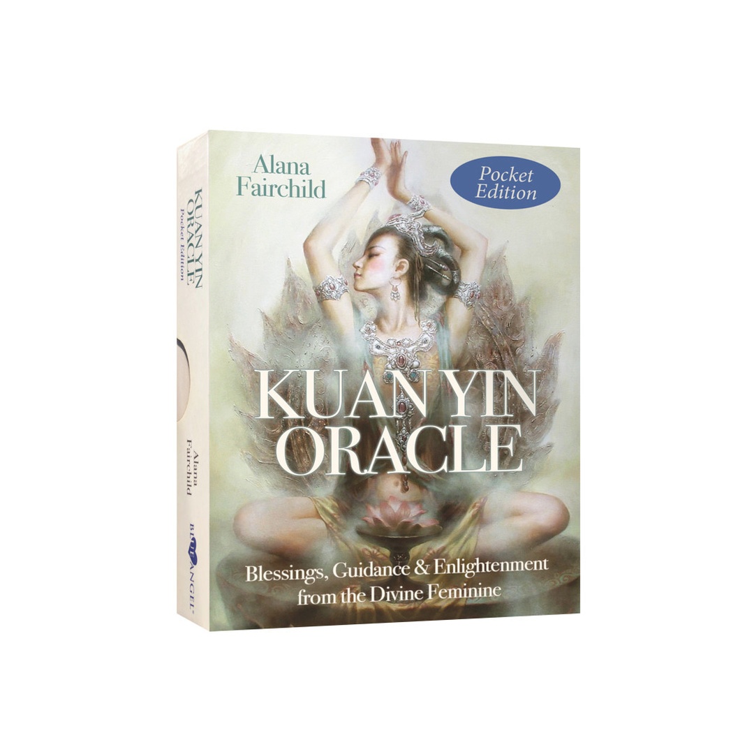 觀音神諭卡英文口袋版｜Kuan Yin Oracle Pocket Ed｜44張,引領靈性成長,贈中文翻譯