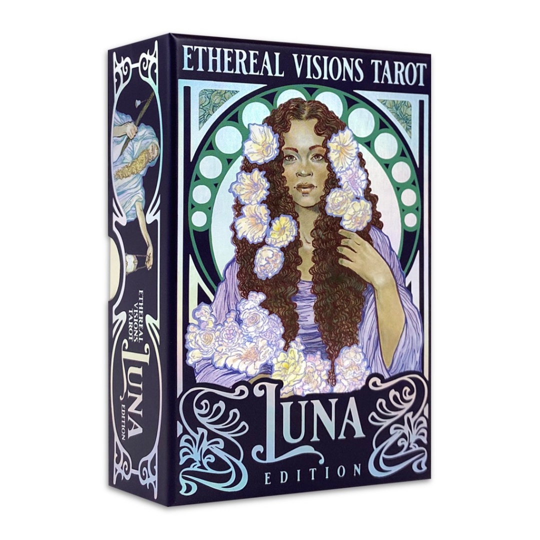 藝品塔羅月神版｜Ethereal Visions Tarot Luna Edition｜80張手繪著色多樣元素,贈中文翻譯