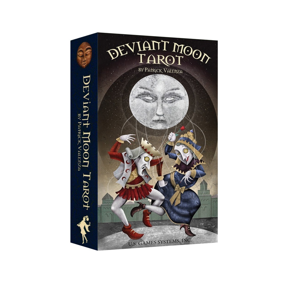 月亮魔偶塔羅（經典版）｜Deviant Moon Tarot Deck｜78張,童年夢想啟發,墓碑形象風格,探索潛意識的黑暗面,贈中文翻譯