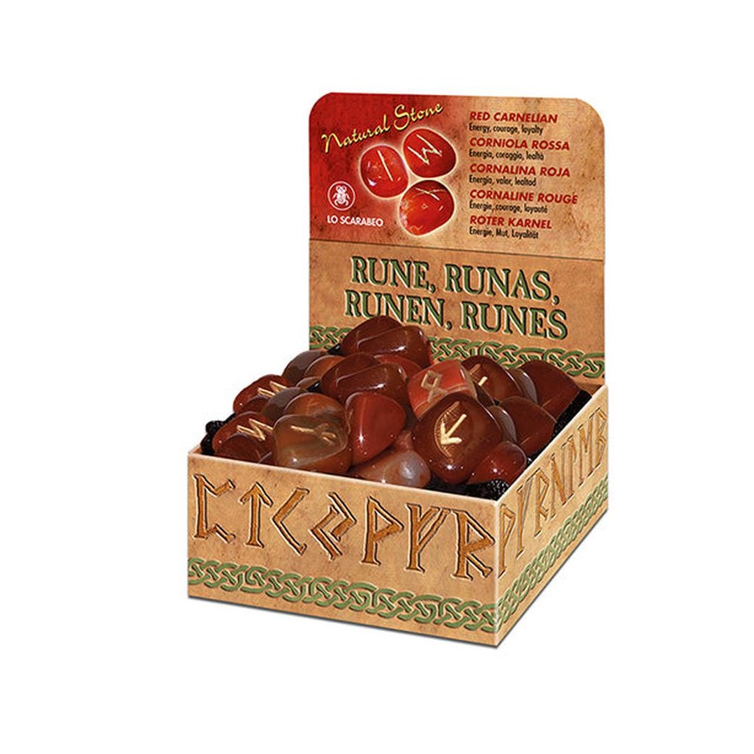 紅瑪瑙盧恩符文石｜Red Carnelian Runes｜25顆