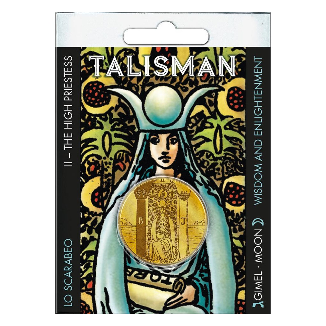 女祭司塔羅牌護身符幣｜Tarot Talisman - II. The High Priestess｜隨身占卜,典藏守護,財富意念