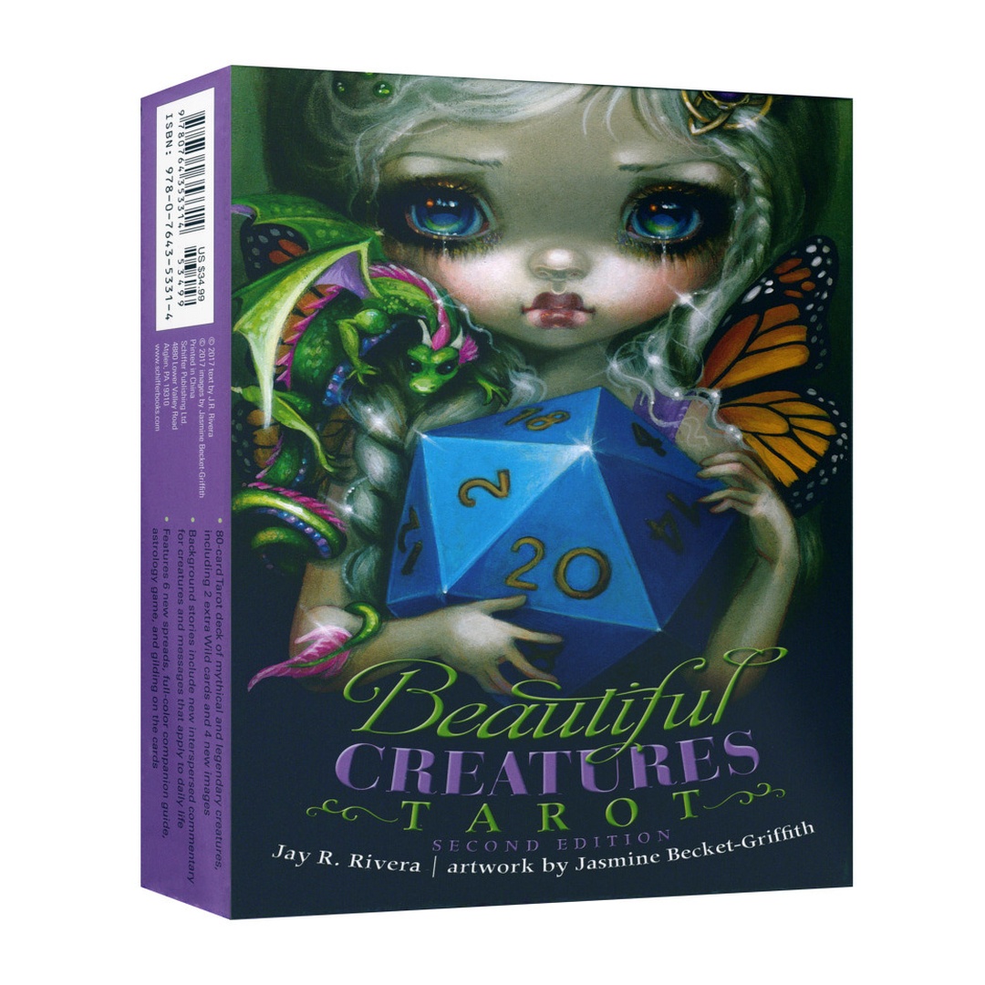 美麗魔物塔羅牌第二版｜Beautiful Creatures Tarot 2Nd Edition｜80 張正向並充滿創意的神祕描繪，增強善意能量,贈中文翻譯