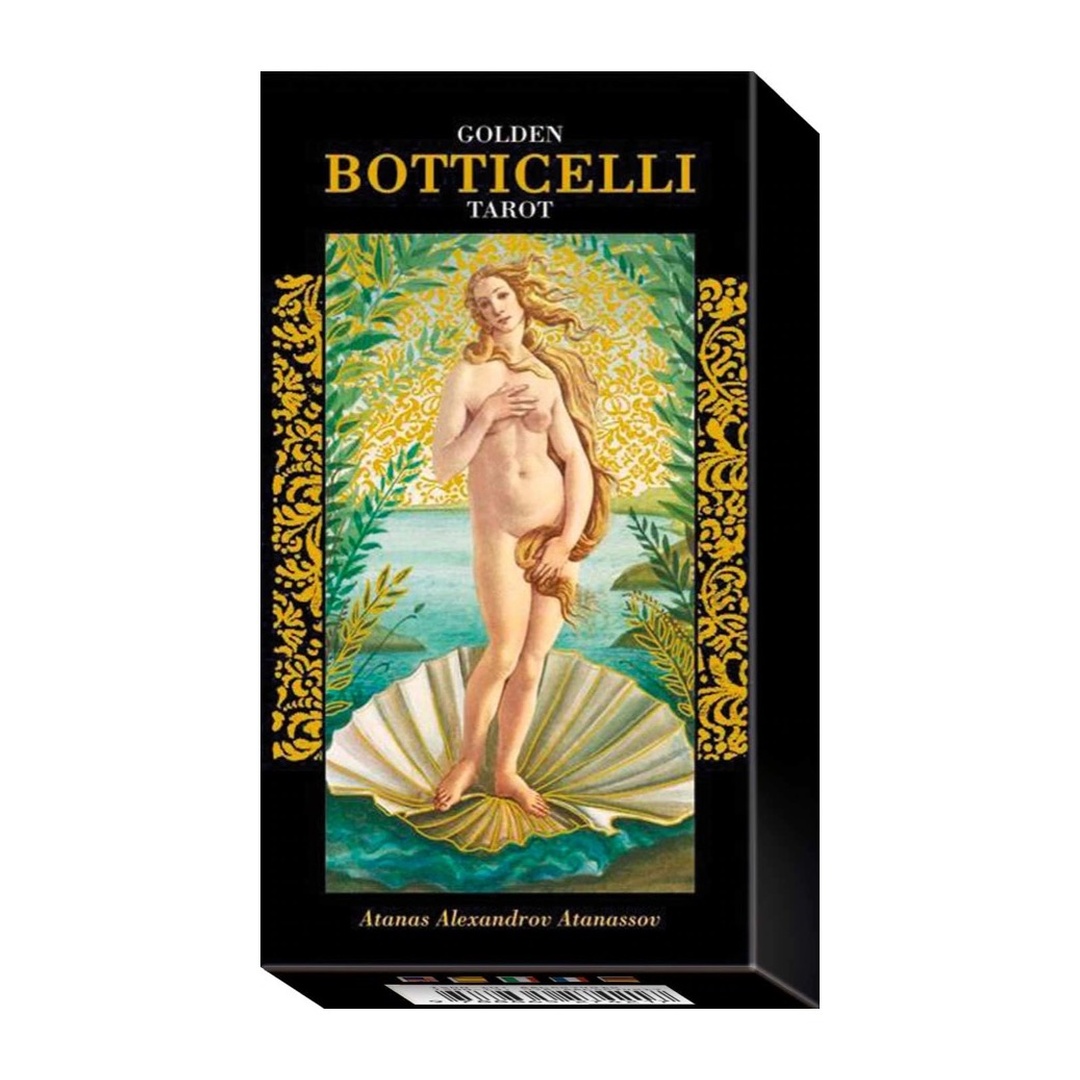 波提切利塔羅｜Botticelli Tarot｜78張,燙金牌面華麗感的中古世紀藝術風格經典,贈中文翻譯