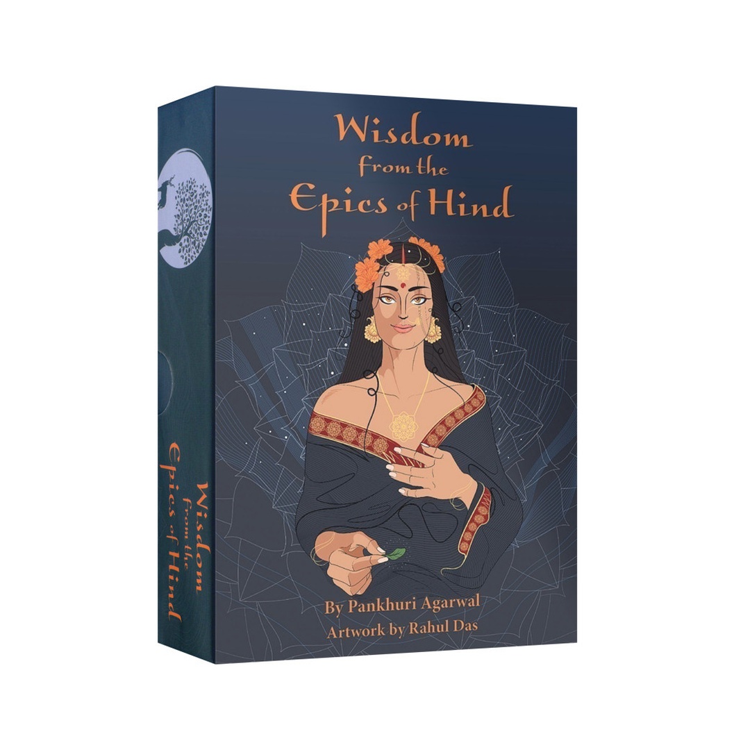 來自印度史詩的智慧｜Wisdom from the Epics of Hind｜50張,羅摩衍那與摩訶婆羅多的故事、教義、佛經和傳說,贈中文翻譯