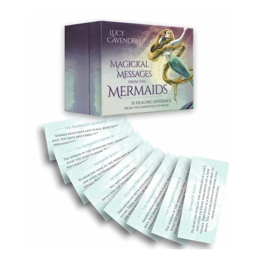 來自美人魚的神奇訊息｜Magickal Messages From The Mermaids｜55張,進入魔法、療癒以及開展自己力量的時刻,贈中文翻譯