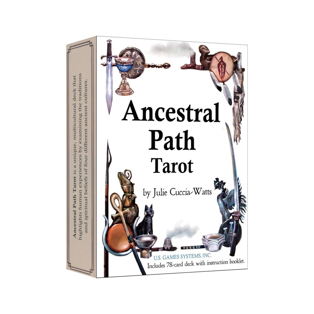祖先之路塔羅（新版）無邊框｜Ancestral Path Tarot｜78張,英國亞瑟王、埃及拉姆西斯王朝、美國印第安文化及日本武士精神,贈中文翻譯