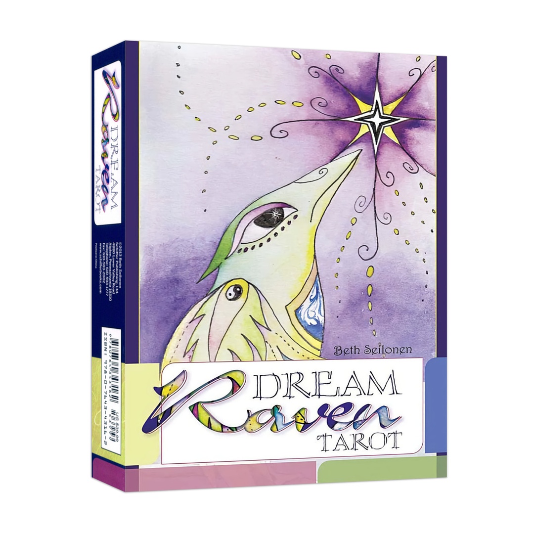 夢渡鴉塔羅｜Dream Raven Tarot｜78張活潑水彩呈現的訊息載體,贈中文翻譯