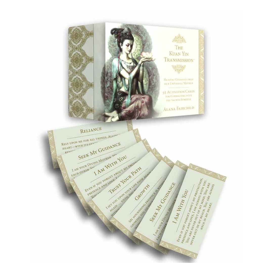 觀音箴言字句卡｜The Kuan Yin Transmission｜55張,溫暖而有力的真理，讓光耀映入你心,贈中文翻譯