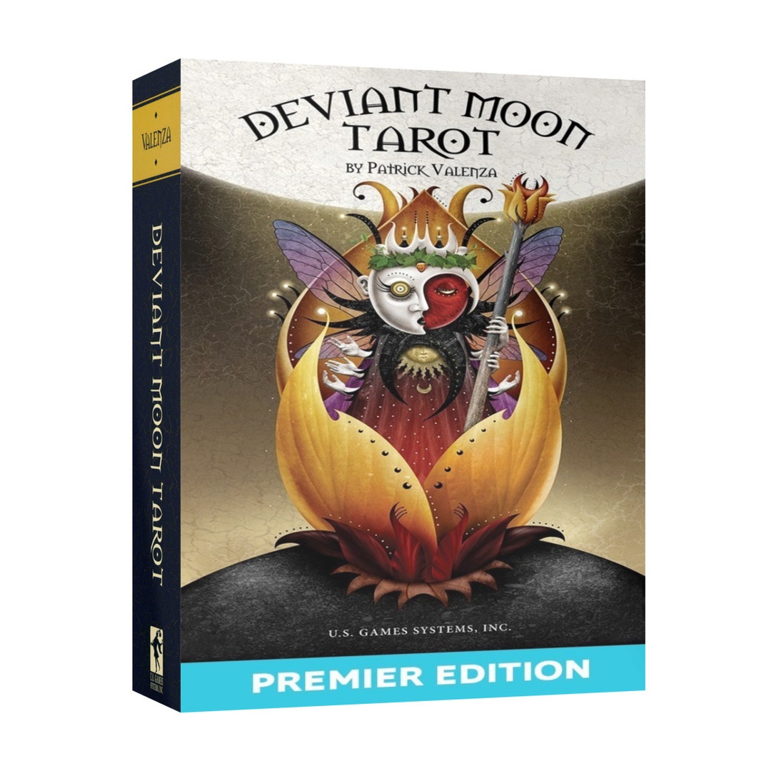 月亮魔偶塔羅(盒裝版)｜Deviant Moon Tarot｜78張,來自18世紀墓碑形象與風格的靈感,提供有趣的描述與解釋