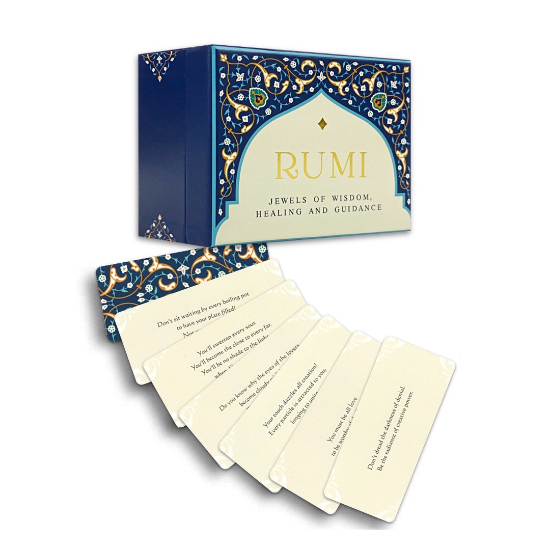 魯米：智慧、療癒和指引的珠寶｜Rumi: Jewels of Wisdom, Healing and Guidance｜55張,幸福與沉思的雋語珠玉,贈中文翻譯