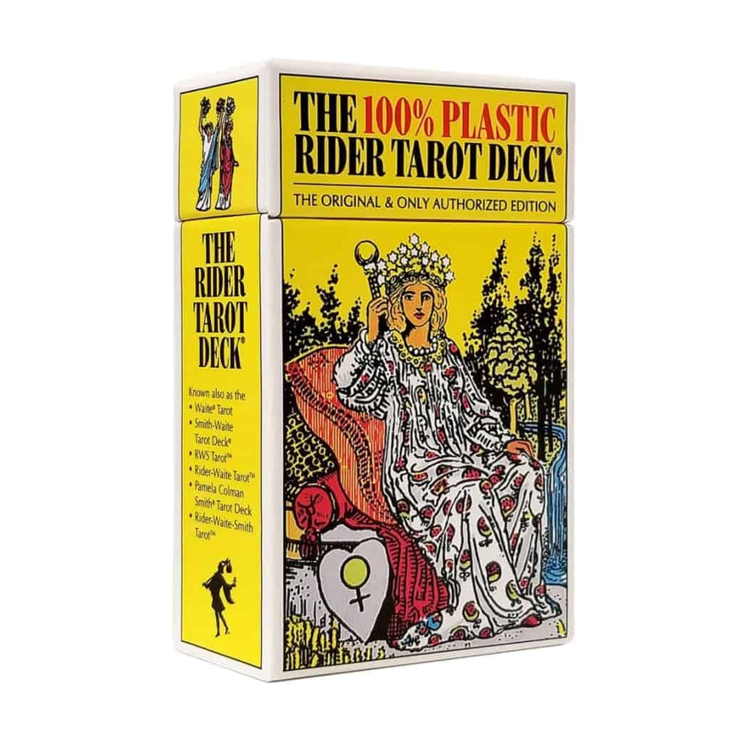 萊德偉特萬年塔羅牌|The 100 Plastic Rider Waite Tarot|78張,完全塑膠材質,塔羅解讀師最愛,不吸水氣超耐用,可長久倍增次數使用,贈中文翻譯