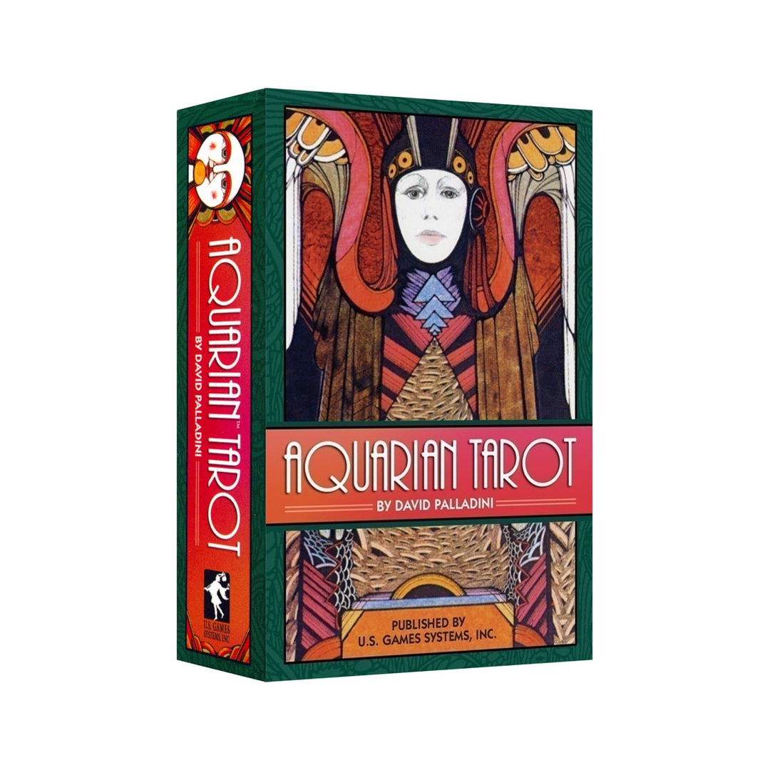水瓶座塔羅牌｜Aquarian Tarot｜78張,些許鮮豔色彩的復古中世紀裝扮風格,贈中文翻譯