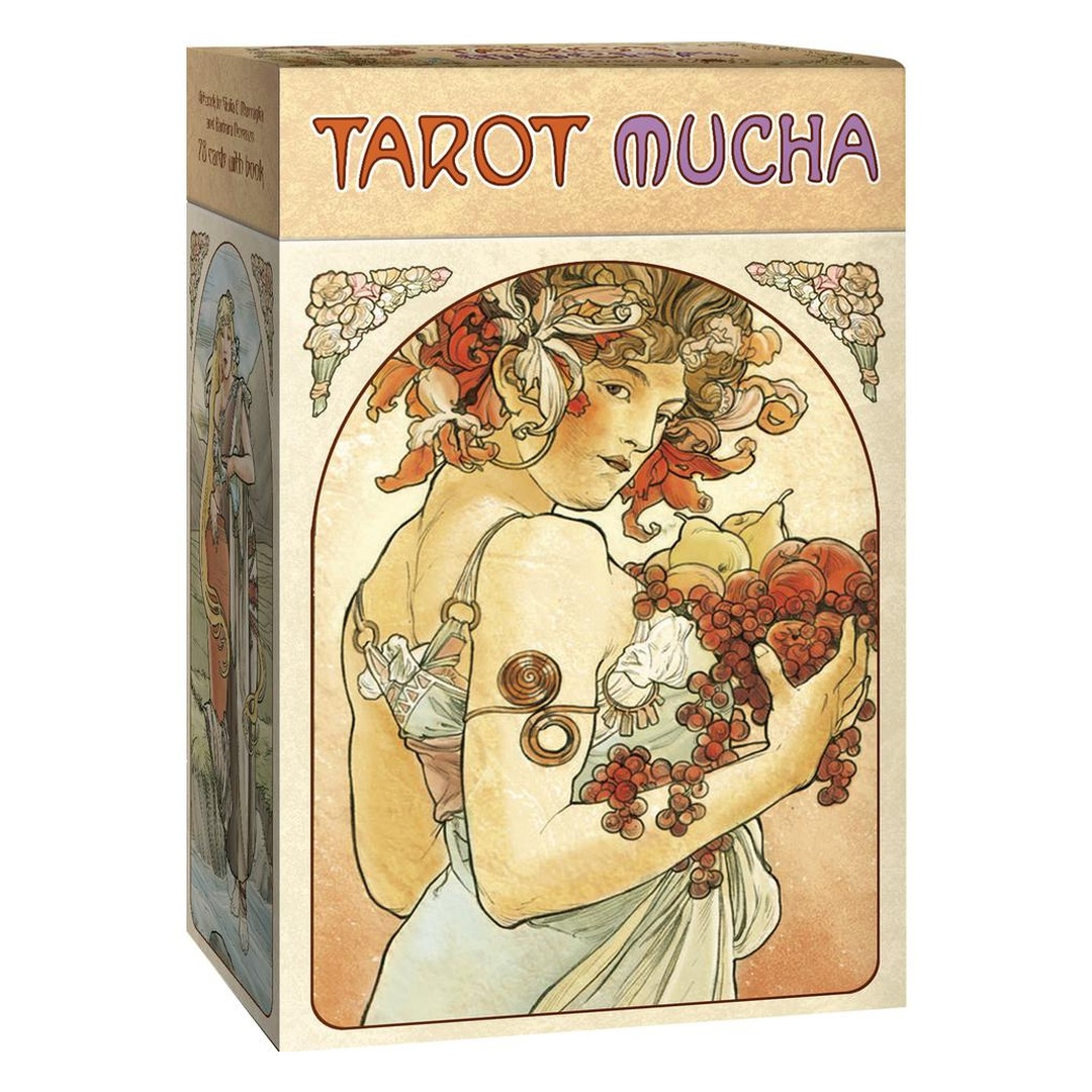 慕夏塔羅｜Mucha Tarot｜78張,透過藝術融合塔羅那奧祕的智慧帶給我們全新的感受,贈中文翻譯