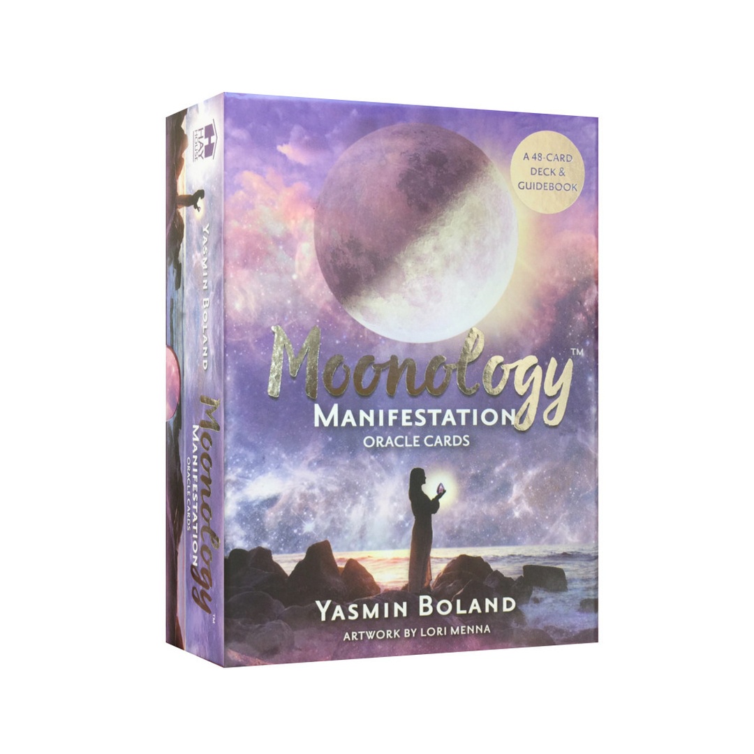 月亮學顯化神諭卡英文版｜Moonology Manifestation Oracle｜48張,豐盛、神奇和歡樂，創造積極性改變、加速顯化蛻變