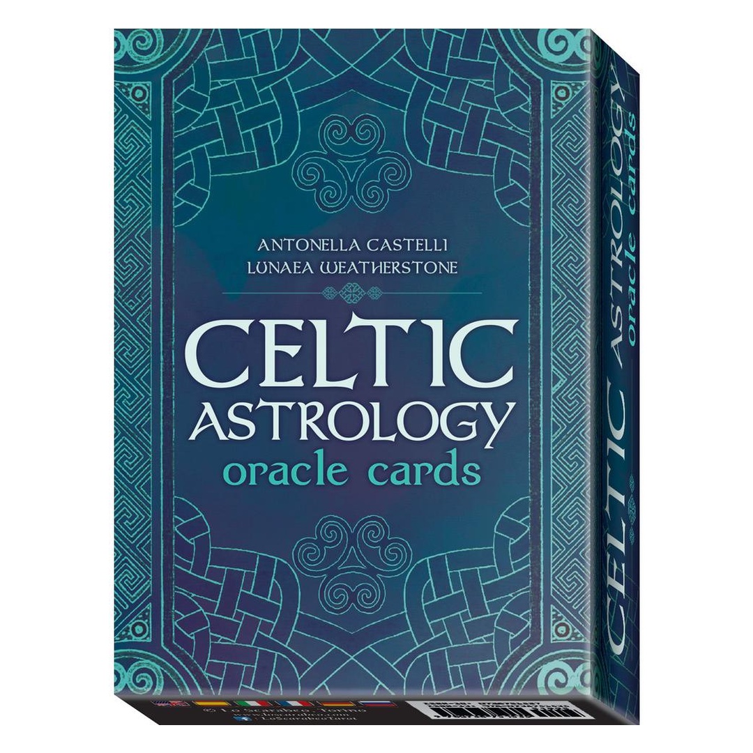 凱爾特占星術神諭｜Celtic Astrology Oracle｜26張,傳說中的圖像與強大的裝飾結繩圖案搭配輕快的新藝術風格,贈中文翻譯