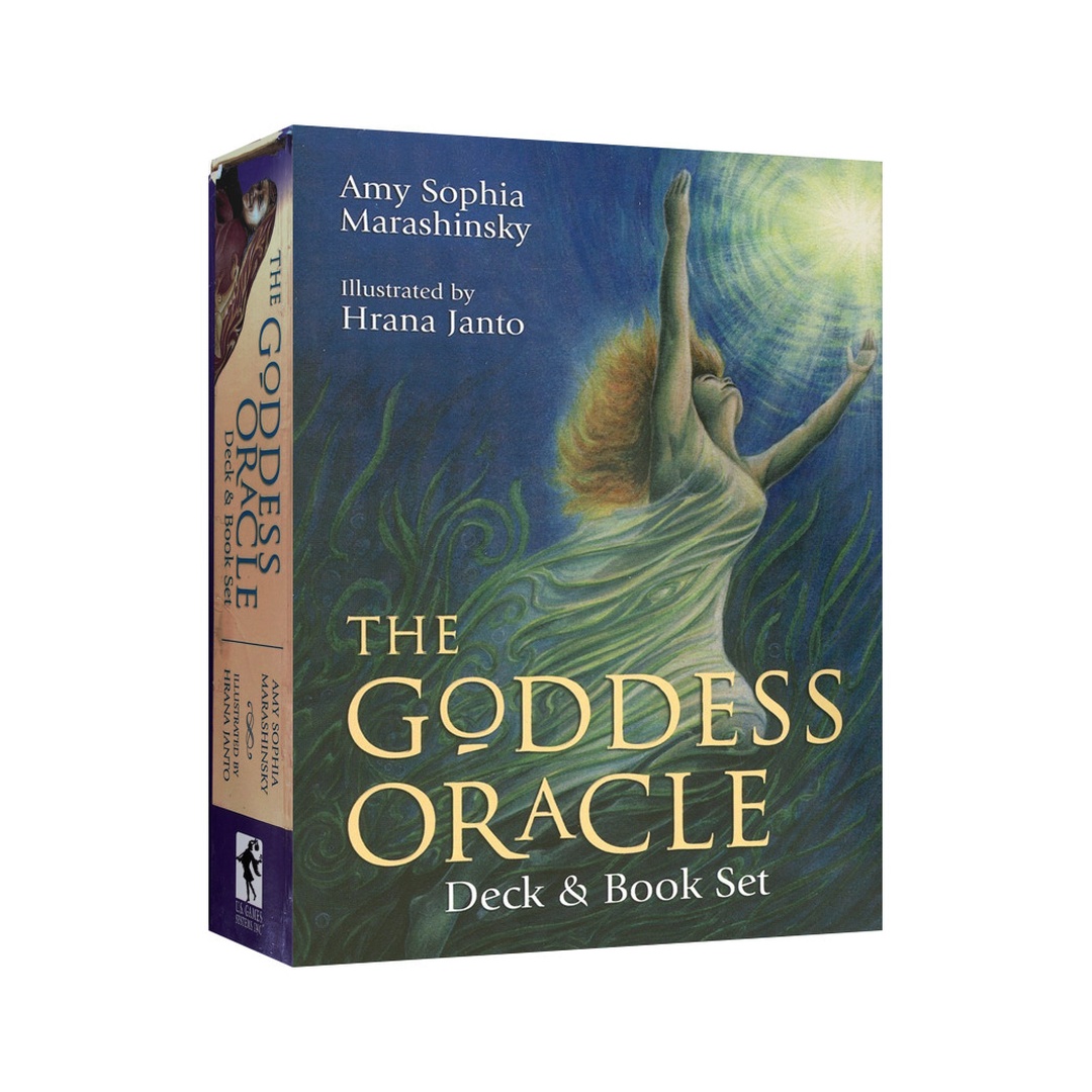 女神神諭卡豪華盒裝版-美國遊戲出品｜The Goddess Oracle Deck Book Set｜52張,原創詩篇、神話背景、牌卡涵義以及建議儀式,贈中文翻譯