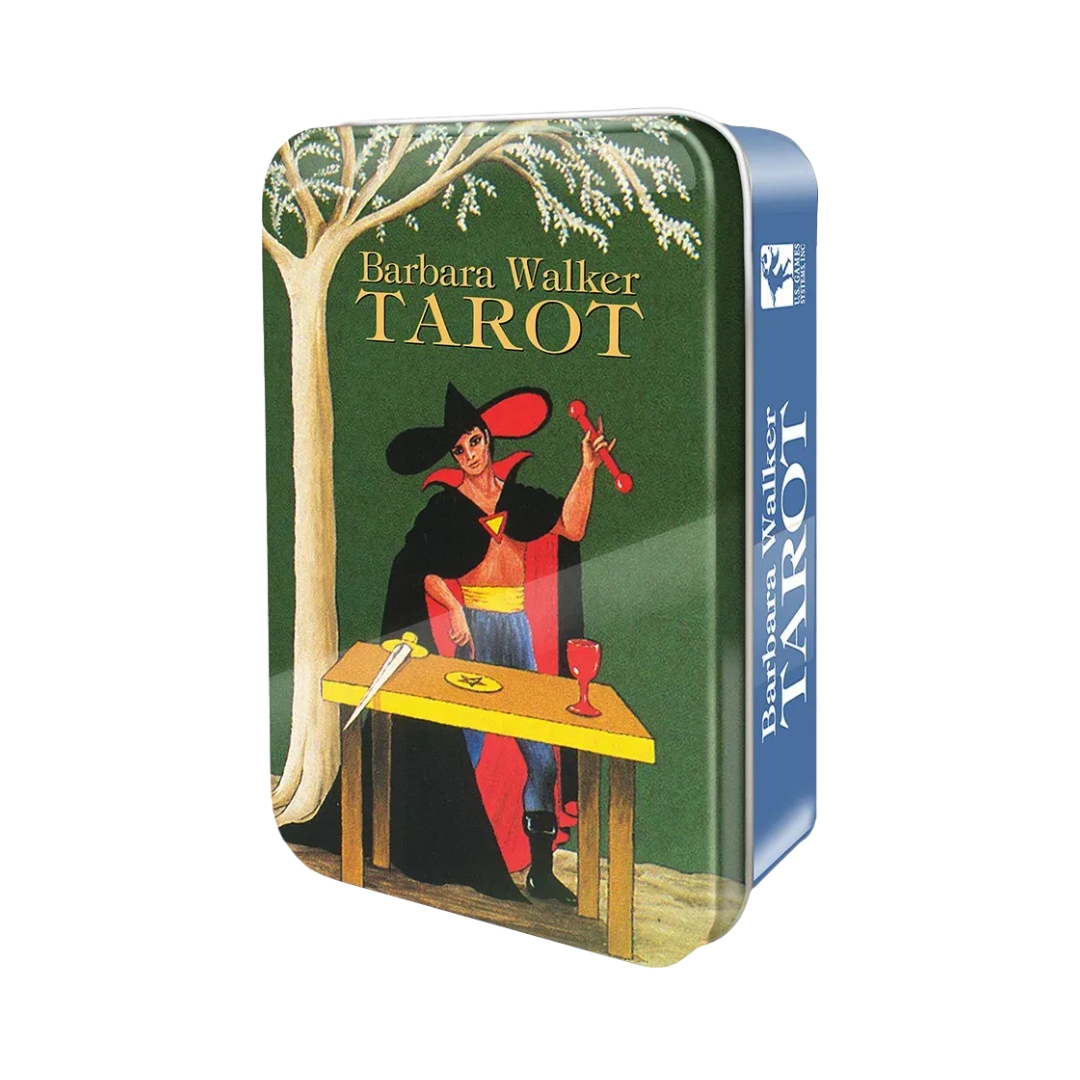 芭芭拉沃克塔羅錫鐵盒｜Barbara Walker Tarot In A Tin｜78張,結合宗教和異教象徵，融入神話及歷史內涵，表露底蘊意象,贈中文翻譯
