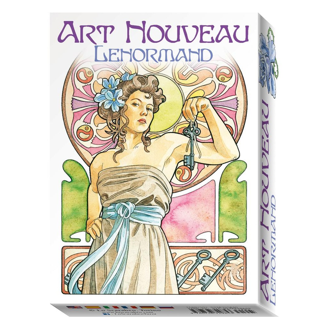 新藝術風格雷諾曼神諭卡｜Art Nouveau Lenormand｜36張,優雅形式與用色描繪預言,贈中文翻譯
