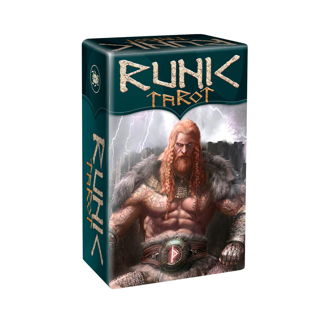 聖甲蟲盧恩符文塔羅口袋版｜Mini Tarot - Runic｜78張,北歐諸神與神話帶入神秘世界的終極之作,贈中文翻譯