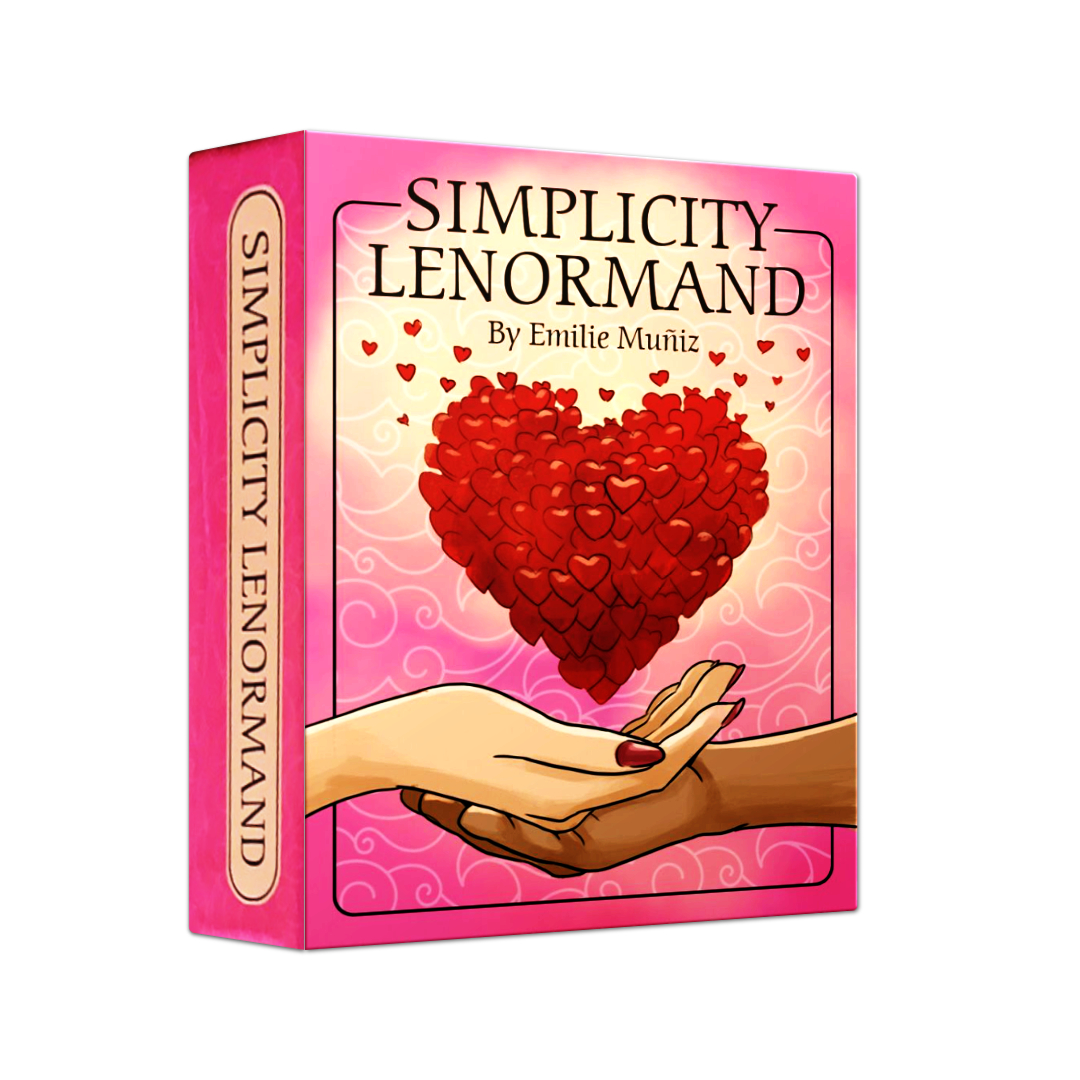 簡意雷諾曼｜Simplicity Lenormand｜41張,金色亮粉邊初學者友善容易連結核心意義,贈中文翻譯