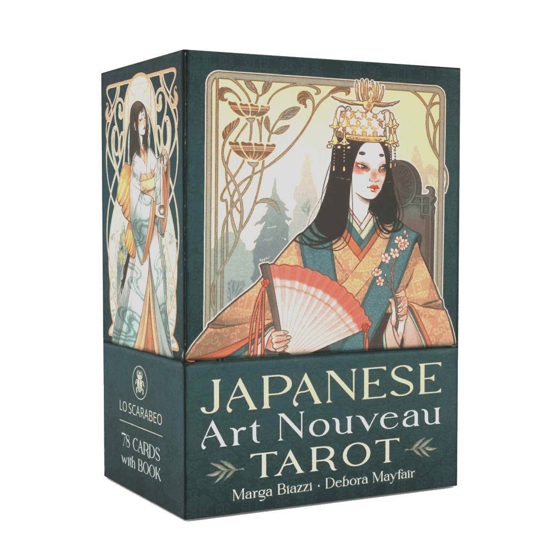 日本新藝術塔羅｜JAPANESE Art Nouveau TAROT｜78張,優雅、美感與古老智慧訴說著整體敘事,贈中文翻譯