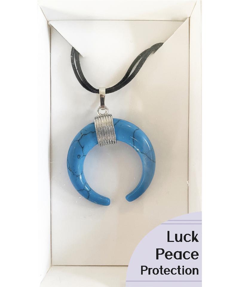 Turquoise Magnesite Amulet Pendant-0